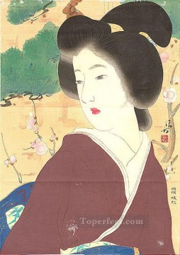  Bijin Oil Painting - bijin Kiyokata Kaburagi Japanese